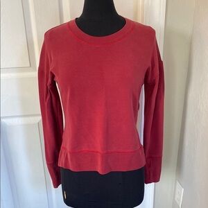 Athleta Red Long Sleeve Sweatshirt